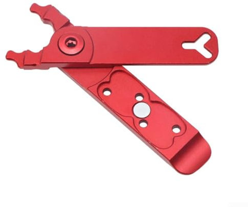 Fahrrad-Kettenglied-Zange, tragbare Fahrrad-Kettenglied-Zange, Aluminiumlegierung, Mini-Kettenzange, Reparaturwerkzeuge, 20 x 115 mm (rot)