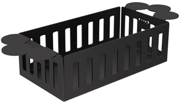 Arti & Mestieri Old - Porta bicchieri di Design 100% Made in Italy - in Ferro, 8,5 x 24 x 6 cm (Nero)