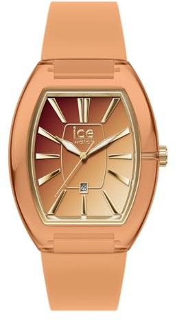 ICE-WATCH - Ice Dome Peach Cherry Sunset - Montre Orange pour Femme avec Bracelet en Silicone - 024036 (Small)