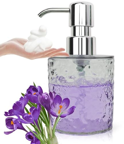 Foaming Soap Dispenser, 300ml Plastic Hand Wash Liquid Dispenser, Clear Foam Pump Bottles, Refillable Hand Soap Dispenser, Plastic Liquid Soap Dispenser, for Bathroom, Kitchen, Countertop, 10 Oz