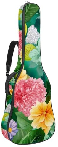Gepolsterte Gitarrentasche, Motiv: schöne Katze, schützende Akustikgitarre, Gigbag für E-Bass, klassische Gitarre, Aquarellfarben, Mehrfarbig 04, 42.9x16.9x4.7 in, Lässiger Tagesrucksack