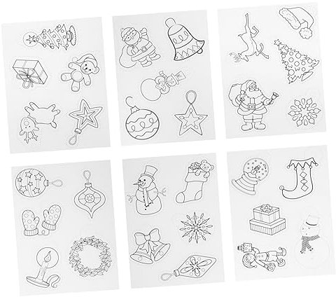 Homoyoyo Weihnachts Schrumpffolien 6 Stück Aus Langlebigem Material Für Selbstgemacht Basteln Kinder Eltern Kind Zentrum Kindergarten Geschenk