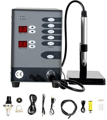 200W Spot Welding Machine - Automatic Jewelry Welder Kit for Solid Gold, Aluminum, and Orthodontics - Pulse Argon Arc Welder for Permanent Metal Welding