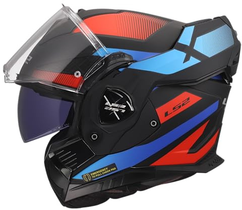LS2, Modularer Motorradhelm ADVANT X NOVA Black Red Blue, L