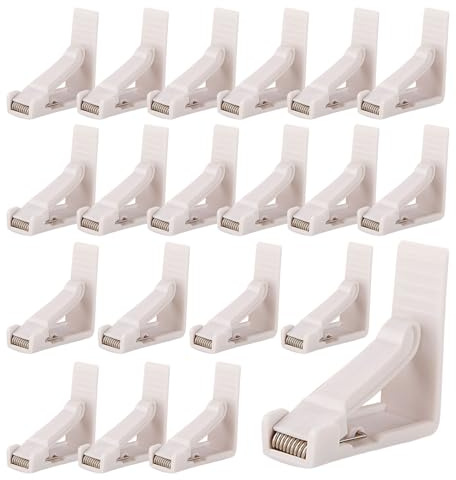 Genérico Sujetamanteles - Juego de 20 Pinzas para Mesas de Exterior - Abrazaderas Antiviento para Cubiertas de Restaurante Cena Familiar | Exterior Cumpleaños Navidad Familiar Fiesta Boda