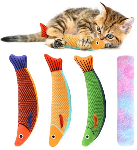 Yamobi Juego de juguetes de hierba gatera para gatos, 3 piezas de cojín y almohada de valeriana para gatos, juguete interactivo para gatos con hierba gatera y valeriana