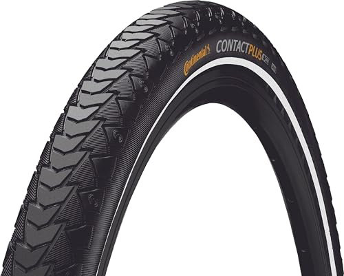 Continental Fahrradreifen 37-622 Contact Plus schwarz Reflexstreifen Draht
