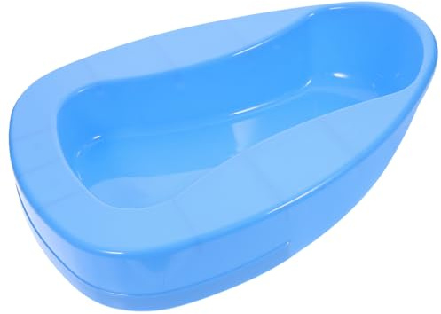 2pcs Bed pan Thick bariatric with Guard for Female Elderly Patient (Blue)