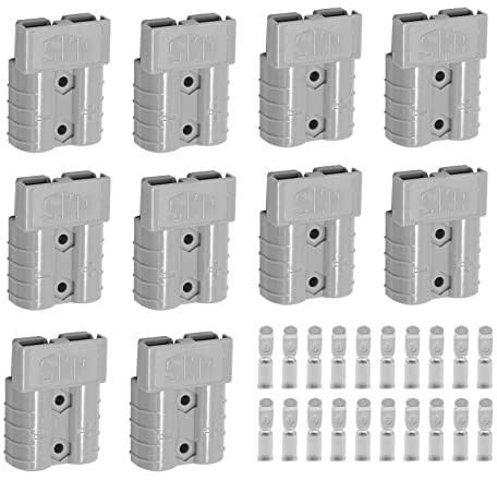 Battery Connector 50Amp 600V Quick Connection Plug Connector for Anderson powerpole 10PCS