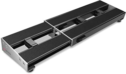 D'Addario XPND Pedal Board - Guitar that Expands - 1 Row, Lightweight, Durable Aluminum - Pre-Applied Loop Velcro for Swapping Pedals