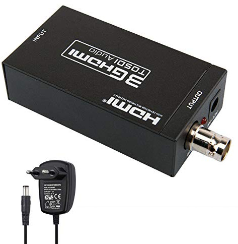 HDMI zu SDI Konverter, HDMI auf SDI Konverter, HDMI auf SDI Adapter, SD-SDI/HD-SDI/3G-SDI Adapter für Kamera, Heimkino