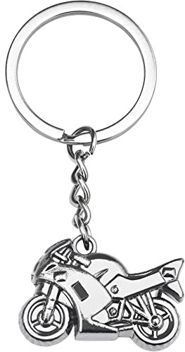 TRIXES Porte-clés moto - Porte-clés en métal - Cadeau pour homme et femme - Accessoires clés Formule 1 - Pour les fans de voitures de course et de motos | Pendentif moto avec chaîne, cadeau fan de course pour hommes, femmes & enfants, accessoire clés, sacs ou sacs à dos