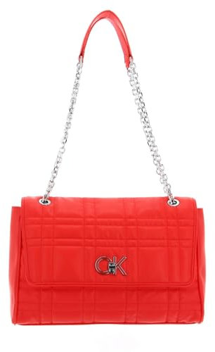 Calvin Klein Re-Lock Quilt Shoulder Bag L Deep Orange