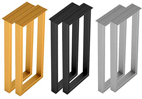 DuANgu Tischbeine Metall Schwarz 72cm H?he,50cm Breite, Stahlprofilen Tischkufen, Metallgestell Möbelbein DIY Tischzubeh?r für Küche Esstische Büro Schreibtisch