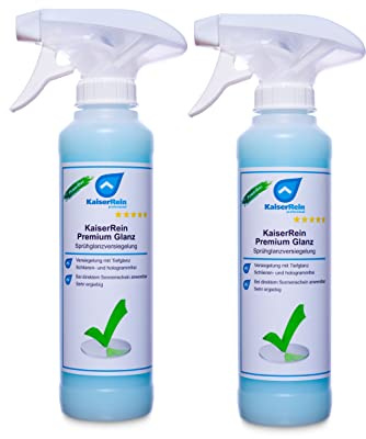 KaiserRein Universal Premium Glanz Versiegelung 2x 250 ml Glasversiegelung, Sprühglanzversiegelung, Kunststoffversiegelung, Schnellkonservierung, Lackversiegelung Dusche Auto Fenster