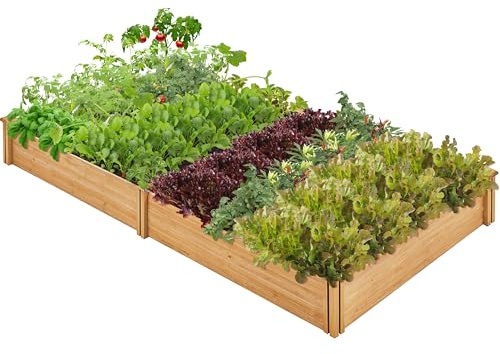 Yaheetech Hochbeet Pflanzkasten Palettenrahmen DIY mit 2 Pflanzbereichen aus Holz Wetterfest Aufsatzrahmen Gartenbeet Gemüsebeet Kräuterbeet für Garten Terrasse Balkon 241,5 × 124,5 × 27 cm