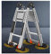 Scala telescopica da 26 Piedi/8 Metri con bloccaggio a Molla - Scala di Estensione Retrattile Pieghevole con Un Solo Pulsante -Scala Pieghevole compatta per la casa