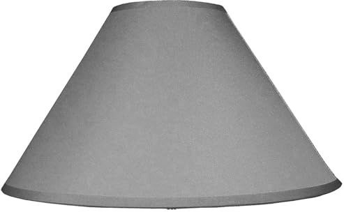 Empire Cotton Coolie Lamp Shades for Table Lamps and Pendant Ceiling Lights - 30cm Dia (Grey)