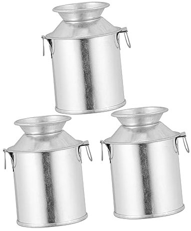 RORPOIR Vintage Flower Pot Retro Flower Bucket Set 3pcs Distressed Iron Containers Desktop Decoration Wedding Floral Arrangements