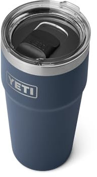 YETI Rambler 20 oz Stackable Tumbler, Stainless Steel, Vacuum Insulated with MagSlider Lid, Navy