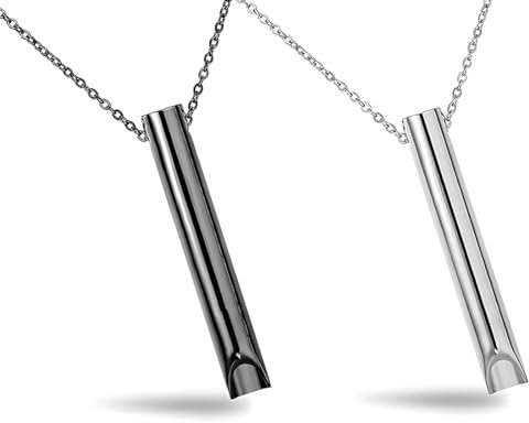 2 Stück Rauchentwöhnung Hilfsmittel,Titan-Rauchentwöhnung Kette, Atemkette Rauchentwöhnung zur Linderung von Angstzuständen Raucherentwöhnung (Schwarz + Silber)