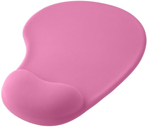 OcioDual Alfombrilla ratón Reposamuñecas Rosa Claro, Alfombra Raton Ordenador con Apoyo de Gel, Tapete Escritorio Mouse Pad Almohadilla Raton Ergonomica con Base de Goma Antideslizante