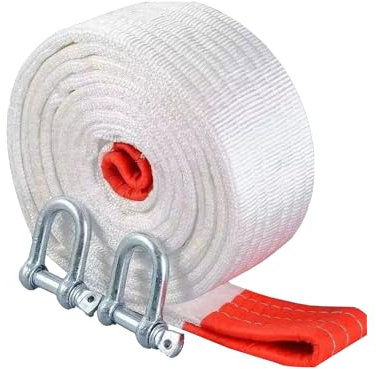UNbit Abschleppseilgurt, 15 Tonnen Hochleistungs-Abschleppseil Pannenrettungsgurt Reflektierender Abschleppgurt Gurtband for Abschleppen von Auto/Geländewagen/LKW 5M/7M/9M 7M Seil(Size:9M)