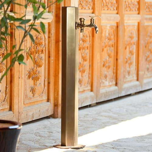 Wassersäule Garten mit Wasserhahn, Freistehende Garten-Wassersäule, Standbrunnen Garten für Die Bewässerung und Reinigung von Gärten, Bauernhöfen, Weiden und Hinterhöfen(L)