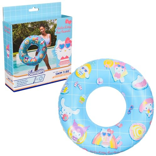 Swimways Hello Kitty Swim Tube Pool Float, Inflatable Pool Floats & Kids Pool Toys, Swimming Pool Accessories & Beach Essentials for Teens Aged 14 & Up