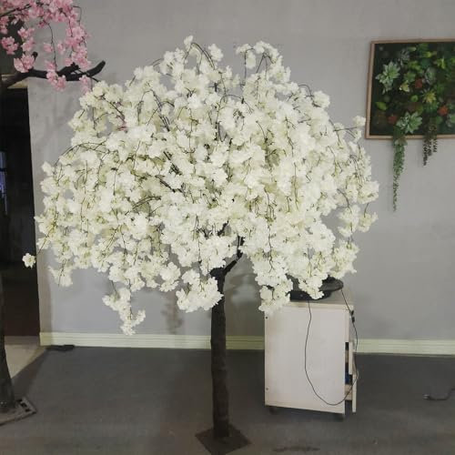 ELIKBH Árbol de Flores de Cerezo Artificial Árbol de Flores de Cerezo Artificial para Interior/Exterior Hecho a Mano Árbol de Flores de Cerezo Artificial Enredadera Flores(Extended)