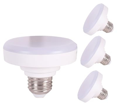 CIKAMIO E27 120V 10W Non-dimmable LED Mini Flat Light lamp 75W Squat Bulb Replacement Daylight 6000K led Bulb (Cool White 6000K)