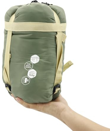 NewDoar Ultralätt ryggsäckssovsäck, 0,7 kg, vattentät och maskintvättbar, 2-vägs dragkedja för tonåringar, par, kvinnor, män kompakt för vandring/camping (M/L-storlekar)