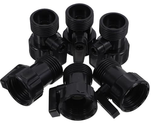 FONDOTIN 6 Stück Teiliges Schlauchabsperrventil mit Flussregelung Flexibles Reparaturset für Gartenschläuche Einfach zu Installierendes und Wassersparendes Zubehör für Präzise Bewässerung