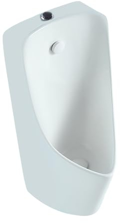 Urinoir Suspendu pour Homme, Urinoirs en Céramique avec Bouton de Chasse D'eau, pour Toilettes, Salles de Bains, Maisons, Lieux Publics, Bars, Hôtels