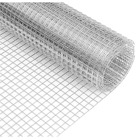 AGLZWY Drahtgitter Metallgitter Balkonnetze Maschendraht Maschenloch 10mm DIY Dekoratives Netz, Edelstahl-Drahtgeflecht (0.5X2M/1.6X6.6FT)