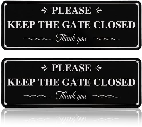 Please Close The Gate Sign Aluminum,Keep Gate Closed Sign