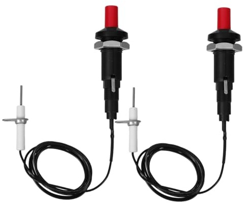 EPIGEIST Kit Accenditore a Pulsante in Ceramica 2 Pezzi per Fornelli a Gas Accenditore Elettrico Portatile per Caminetti Barbecue e Campeggio per Braciere a Gas