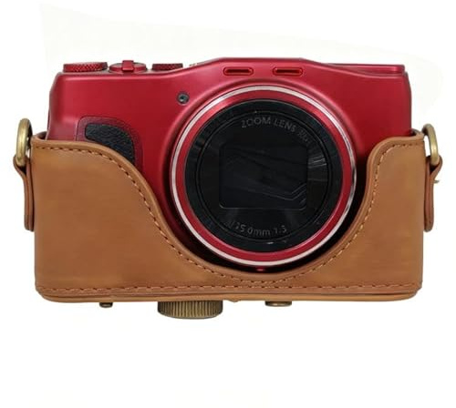 ZZjingli Camera Accessories For Canon PowerShot SX710 HS / SX700 HS Retro Leather Full Body Camera Cover Bag with Strap(Brown)