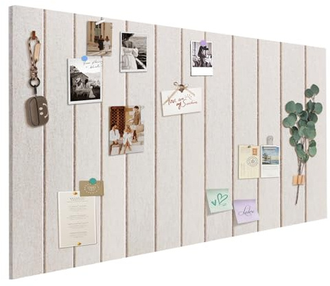 SUPEASY Juego de 6 adhesivos para tablón de anuncios, azulejos de fieltro extraíbles, 30 x 30 cm, alternativa a tablones de corcho para oficina y oficina en casa, color beige claro