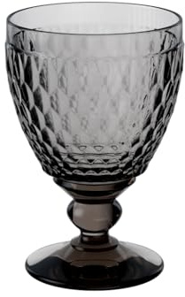 Villeroy & Boch - Boston Coloured Wasserglas 250 ml Grau, Spülmaschinenfest, Kleines Glas, Trinkglas, Wasser Glas, Kristallglas