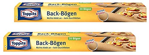 Toppits Back-Bögen 20 Bögen 38x42 cm Antihaft-Struktur (2er Pack)