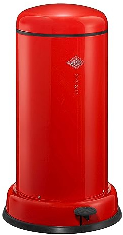 WESCO Poubelle Baseboy en Acier Inoxydable de Couleur Rouge avec Un Volume de 20 litres - avec pédale - 38 x 38 cm