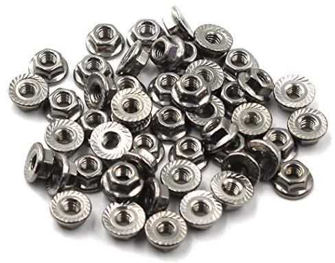 M4 flanschmuttern Edelstahl 304 muttern mit flansch Packung mit 100