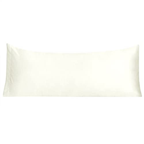 sourcing map Silky Satin Body Long Pillow Cover 1PC White 50x137cm | Satin Body Pillow Cover, Pillowcases for Bedroom Use