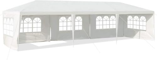 DREAMADE Faltbarer Gartenpavillon 3x9m, Garten Faltzelt Partyzelt, Falt-Pavillon Campingpavillon mit UV Shutz, Gartenzelt Pavillon für Garten, Ausstellung, Camping
