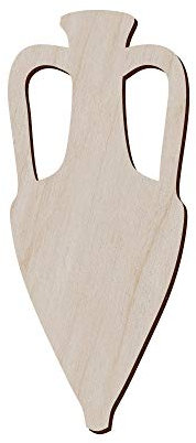 Juego de 10 Anfora griega de madera para manualidades y decoración, corte láser, jarrón de ánfora antigua, ánfora griega, antfora de madera, 5.3x12.7 cm