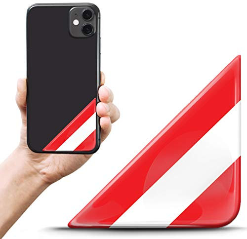 Biomar Labs® 2 x 3D Domed Silicone Badge Stickers Decal Emblem Number Plate Car Motorcycle Helmet Austria Austrian National Flag F 160 Z*