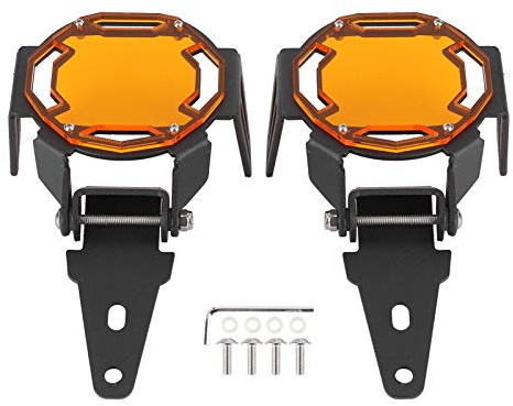 Qiilu Motocycle niebla luz guardia cubierta protectora LED lámpara protector ajuste para R1200GS/R1250GS aventura LC (naranja) T7c197