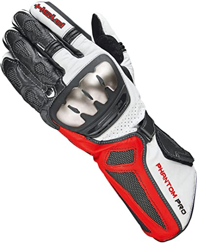 Held Phantom Pro Motorrad Handschuhe, schwarz/weiß/rot, 9