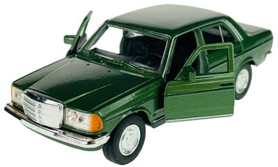 Welly Mercedes-Benz W123 E-Klasse Limousine Grün 1975-1986 1/34-1/39 Metall Modell Auto Die Cast Neu im Kasten